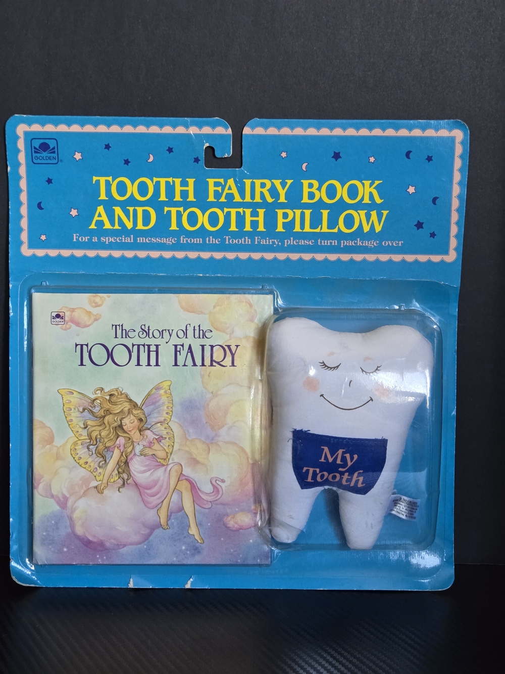 Tooth Fairy Book and Tooth Pillow 1990 Golden Books/ Western Original Packaging